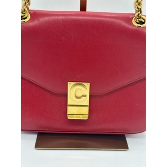 Celine‎ Shiny Calfskin Medium C Bag Red 2018 collection! Gorgeous! - Picture 2 of 16